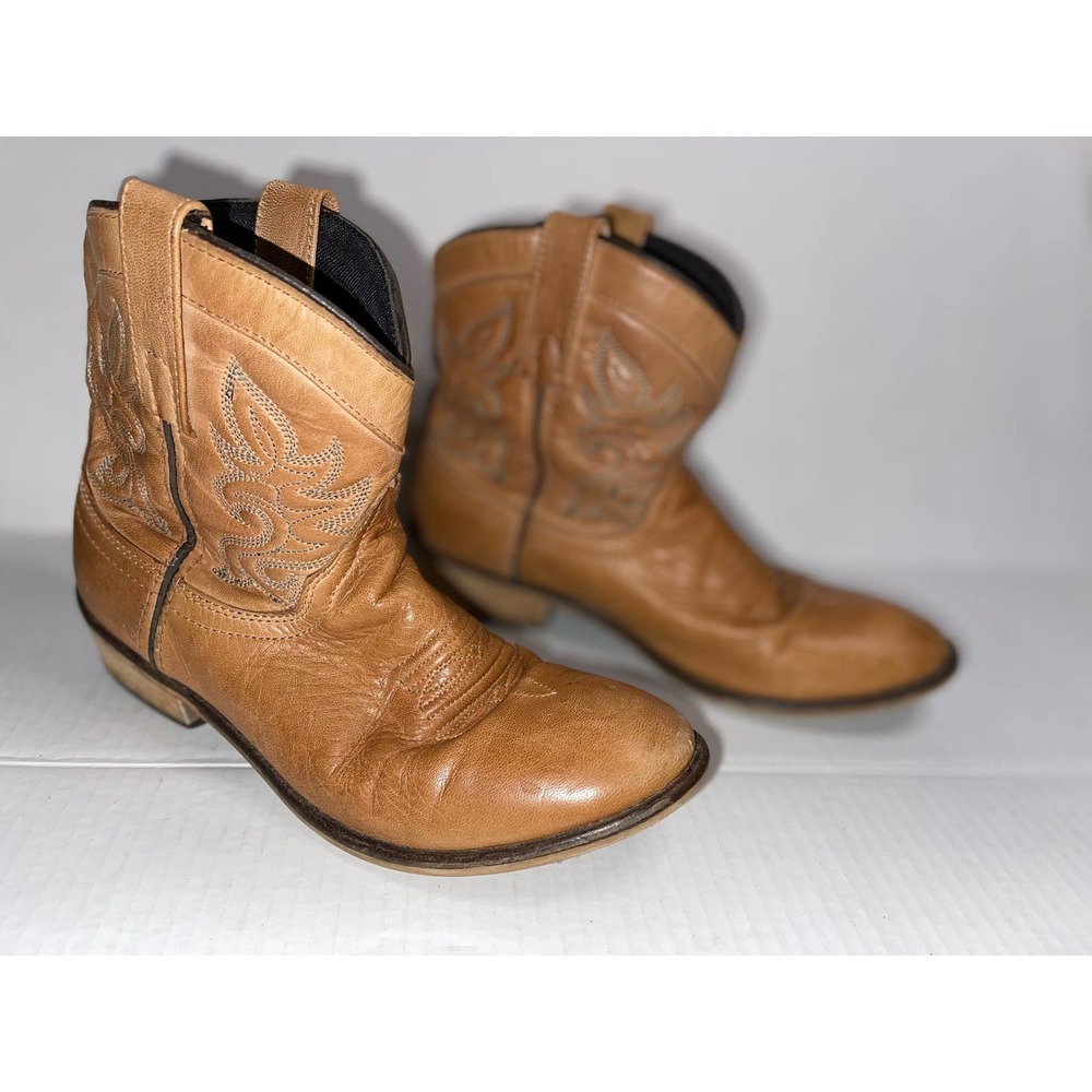 DINGO Women’s Cowboy Boots Willie Antique Tan Size 7.5D